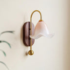 Bellora Wall Lamp Hand-Blown Floral Glass