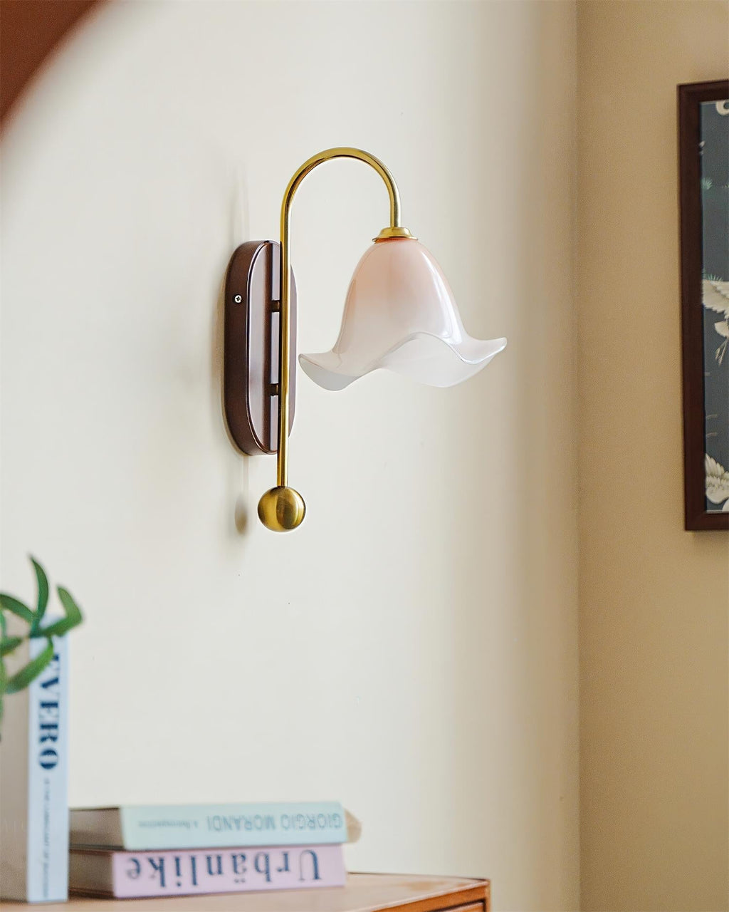 Bellora Wall Lamp Hand-Blown Floral Glass