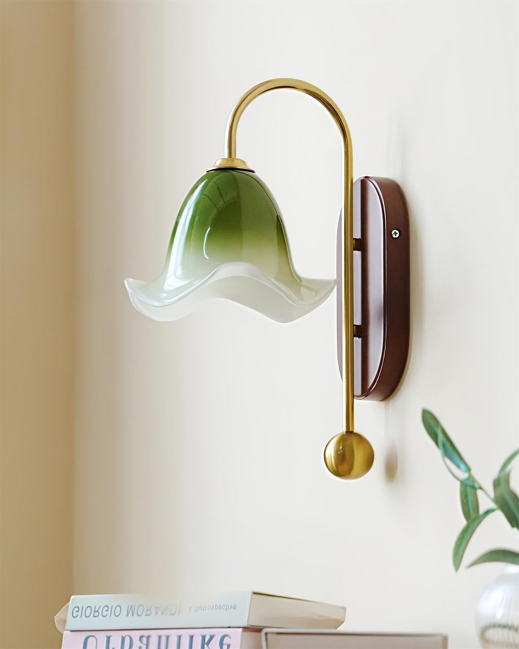 Bellora Wall Lamp Hand-Blown Floral Glass
