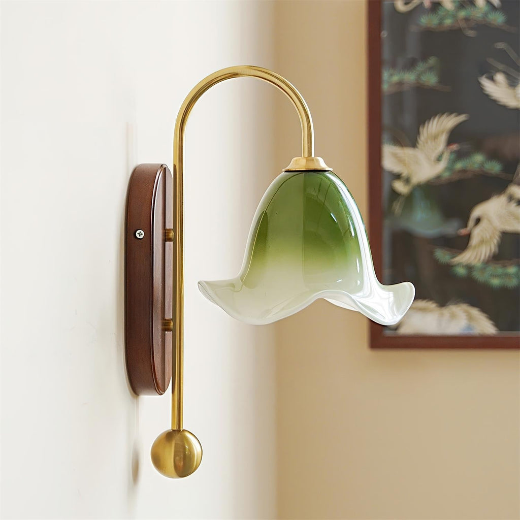 Bellora Wall Lamp Hand-Blown Floral Glass