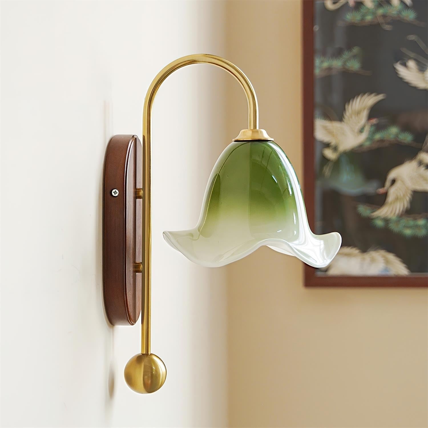 Bellora Wall Lamp Hand-Blown Floral Glass