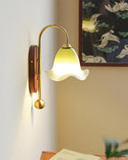 Bellora Wall Lamp Hand-Blown Floral Glass