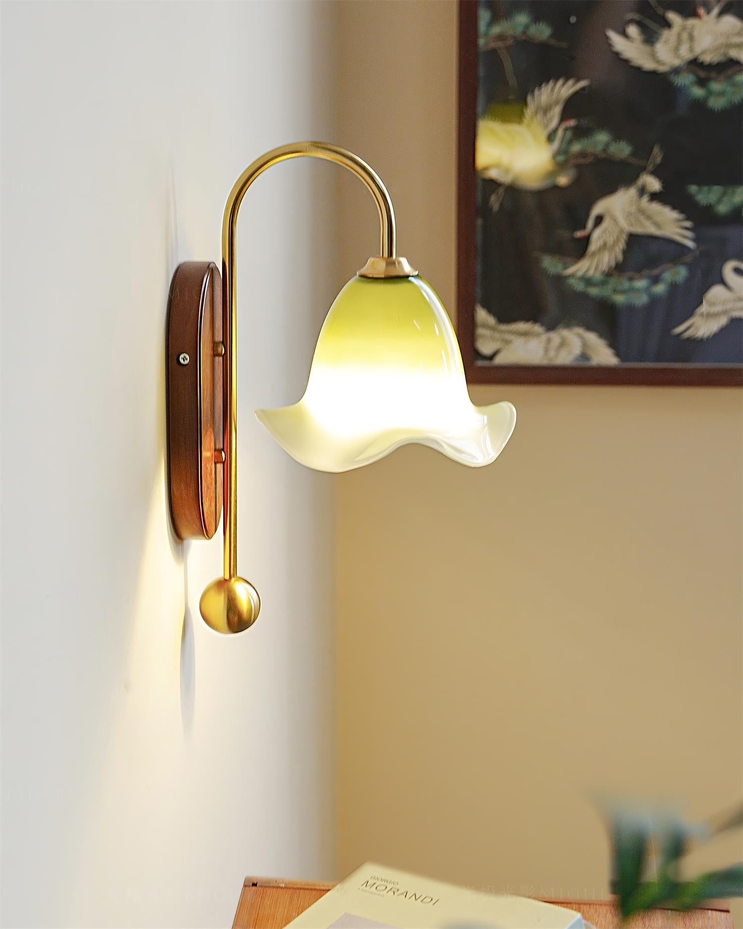 Bellora Wall Lamp Hand-Blown Floral Glass