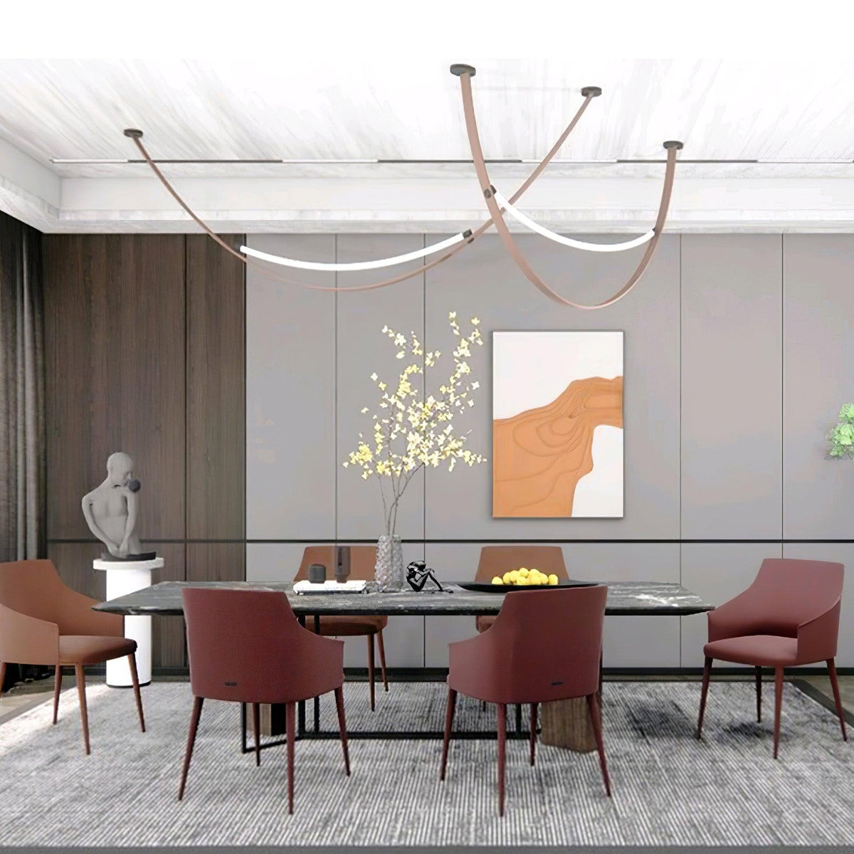 Belt Pendant Lamp Leather Silicone Minimalist