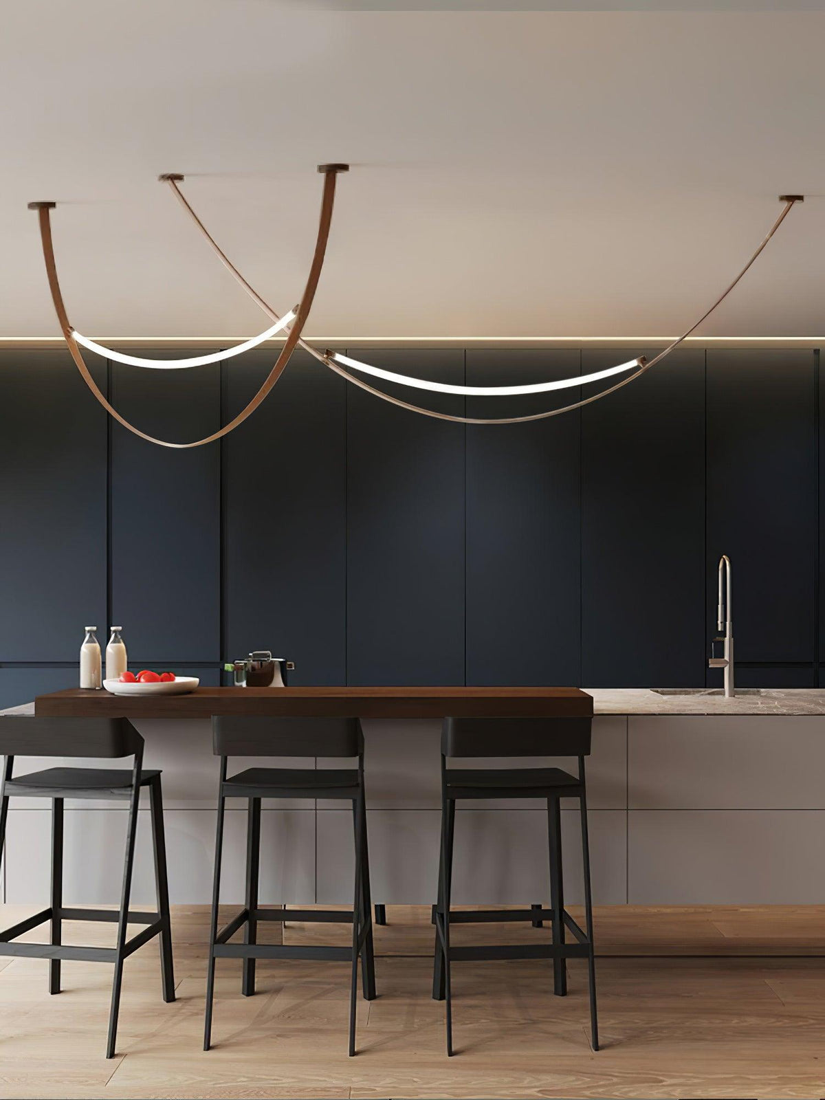 Belt Pendant Lamp Leather Silicone Minimalist