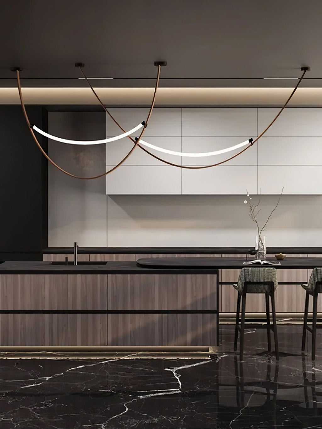 Belt Pendant Lamp Leather Silicone Minimalist