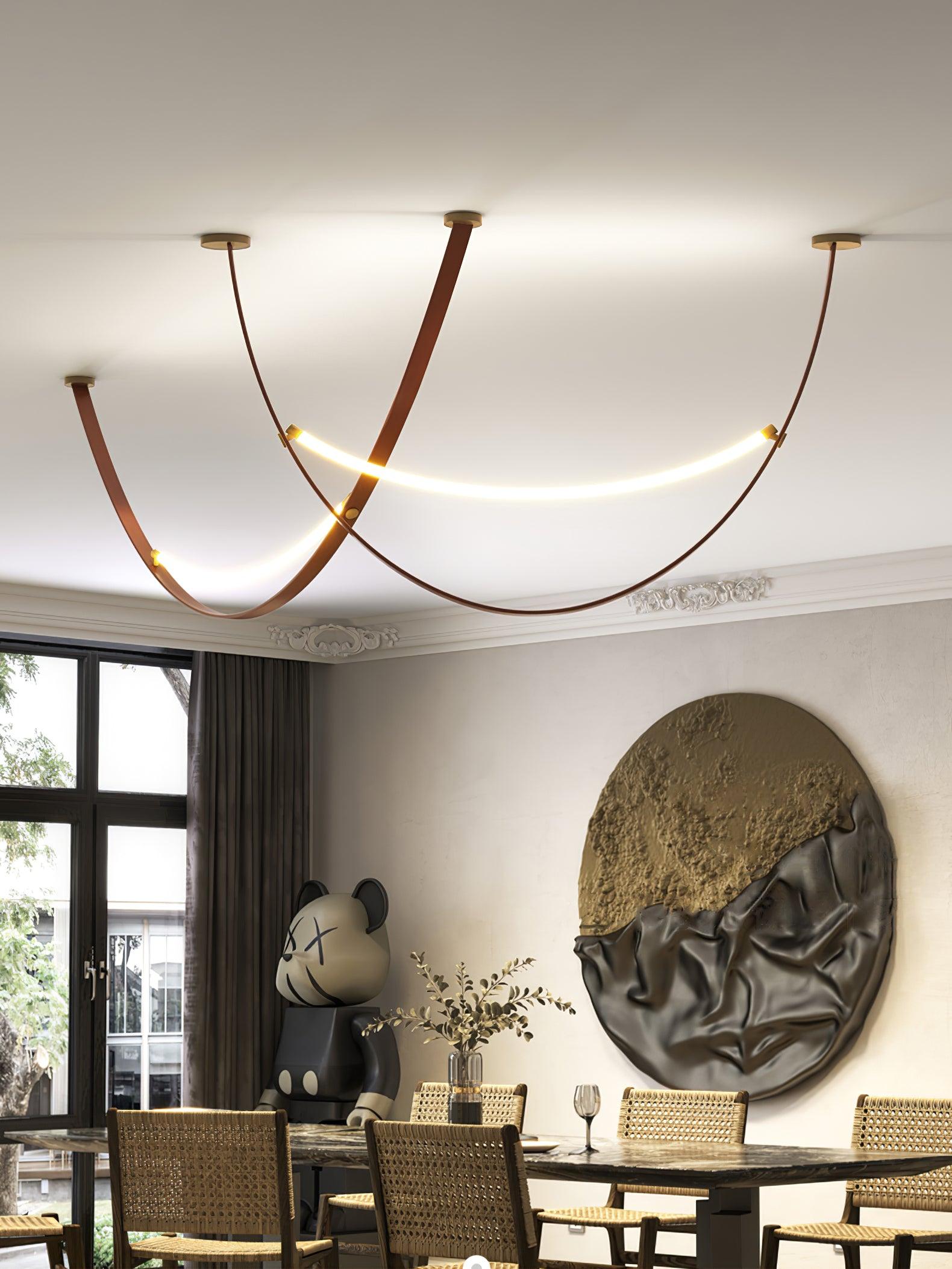 Belt Pendant Lamp Leather Silicone Minimalist