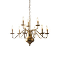 Blikuvyu Vintage Industrial Brass Chandelier