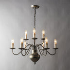 Blikuvyu Vintage Industrial Brass Chandelier