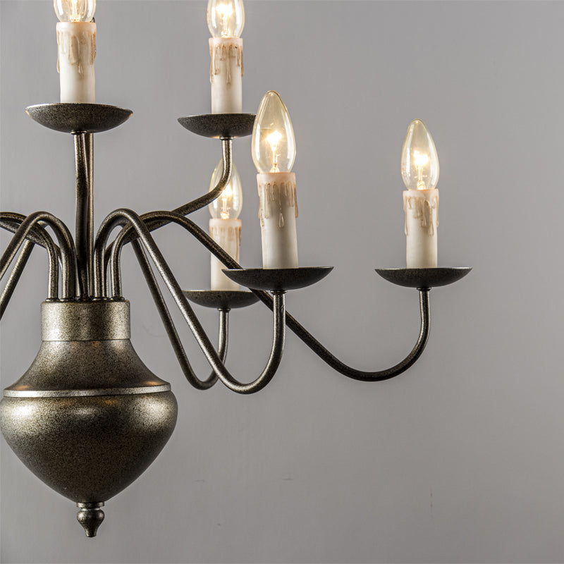 Blikuvyu Vintage Industrial Brass Chandelier