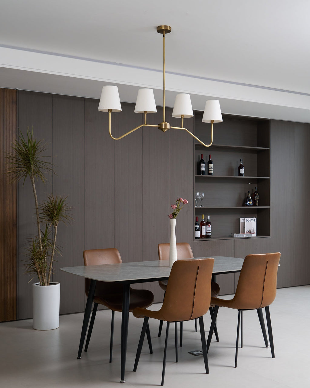 Diana Chandelier Tapered Shades Linear