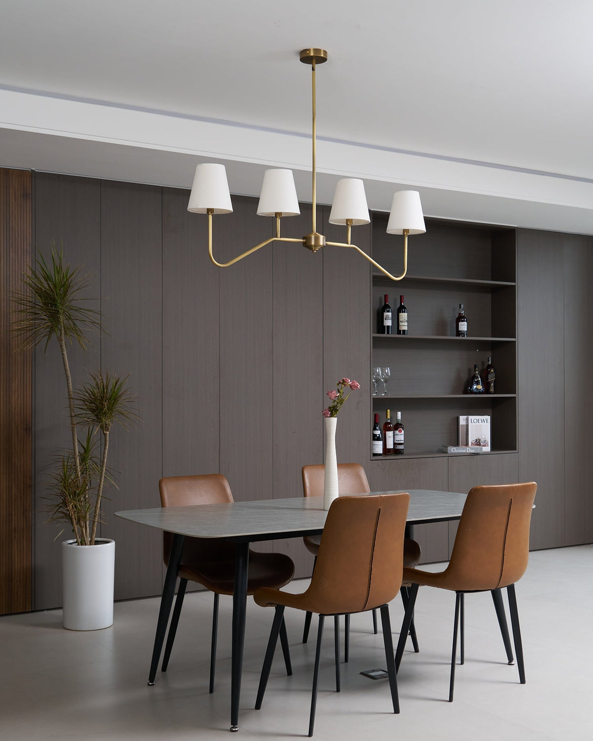 Diana Chandelier Tapered Shades Linear