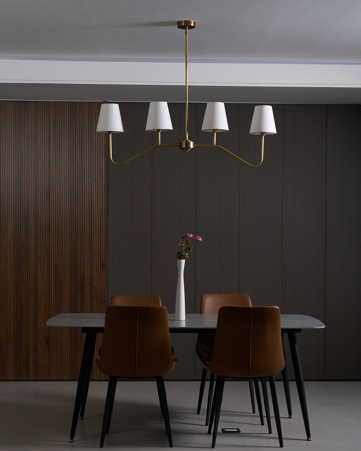 Diana Chandelier Tapered Shades Linear