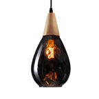 Solara Pendant Lamp Clear Glass Wood Nordic Modern