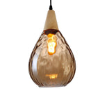 Solara Pendant Lamp Clear Glass Wood Nordic Modern