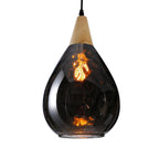 Solara Pendant Lamp Clear Glass Wood Nordic Modern