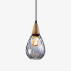 Solara Pendant Lamp Clear Glass Wood Nordic Modern