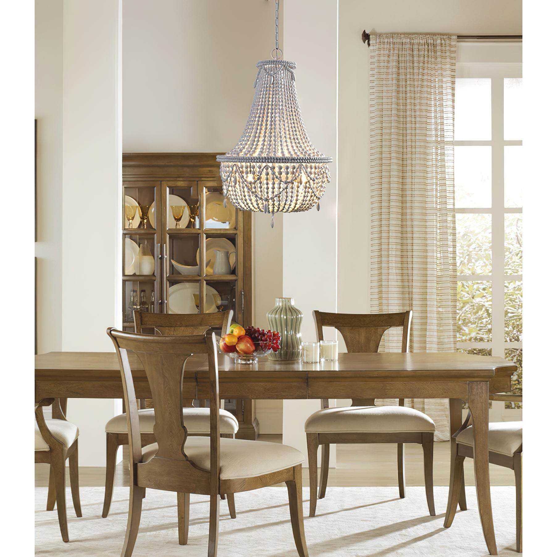 Eirikuvyu Postmodern Luxury Bead Wood Chandelier