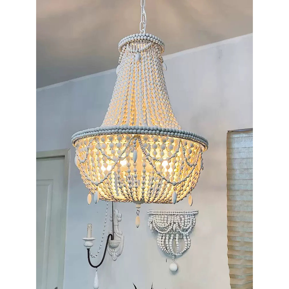 Eirikuvyu Postmodern Luxury Bead Wood Chandelier