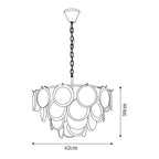 Esona Cascading Frosted Glass Discs Chandelier