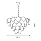 Esona Cascading Frosted Glass Discs Chandelier