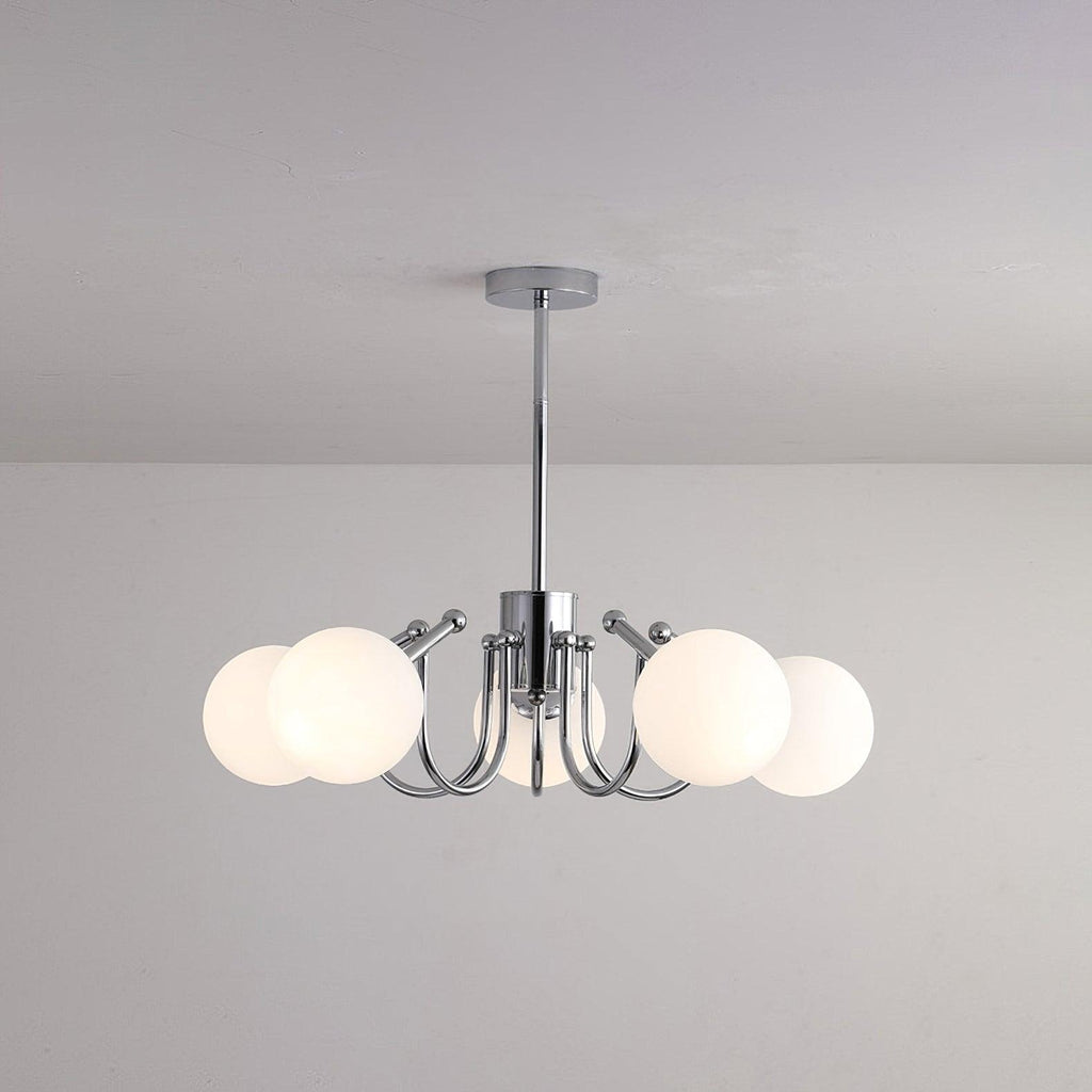 Aurora Chandelier Globe Chrome Modern