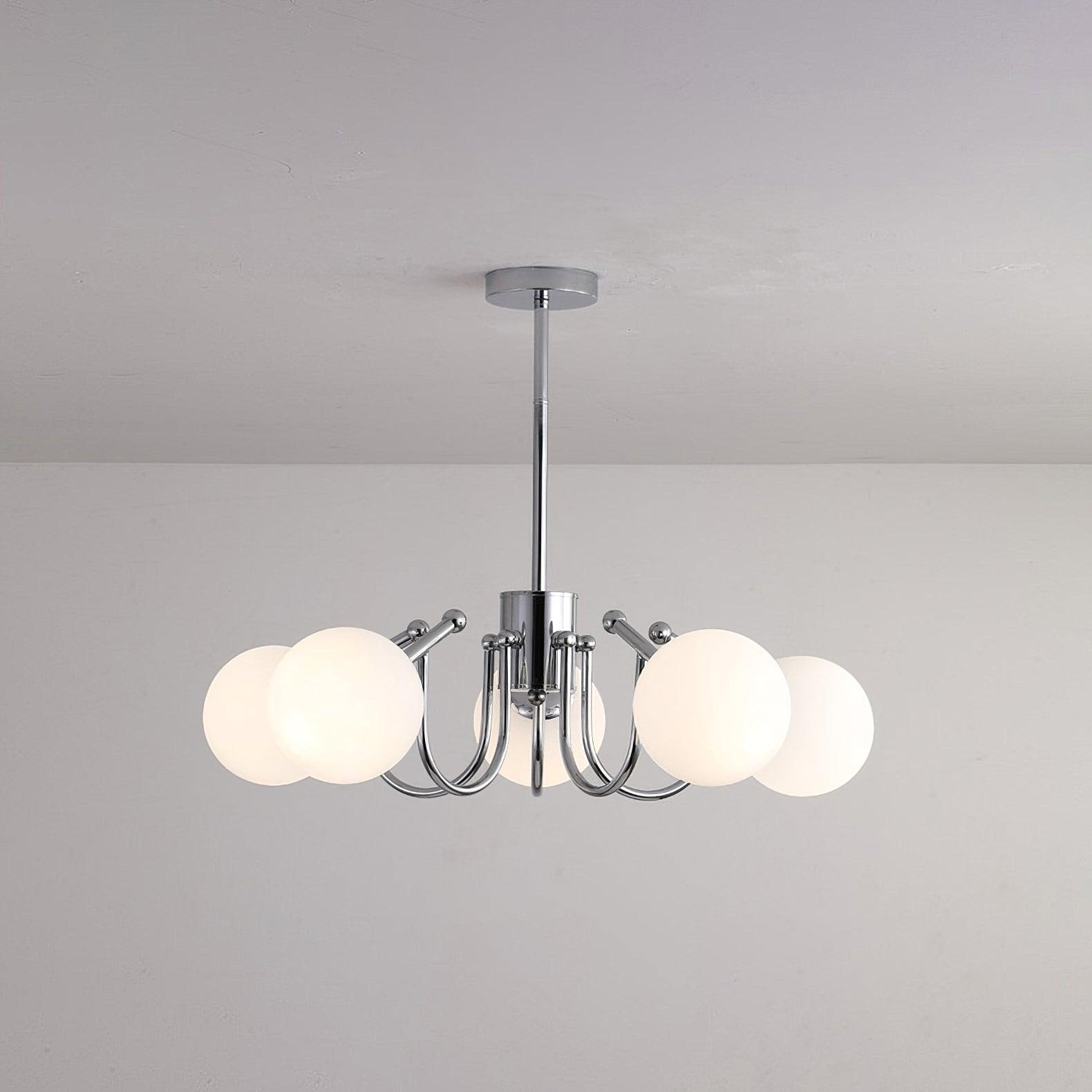 Aurora Chandelier Globe Chrome Modern