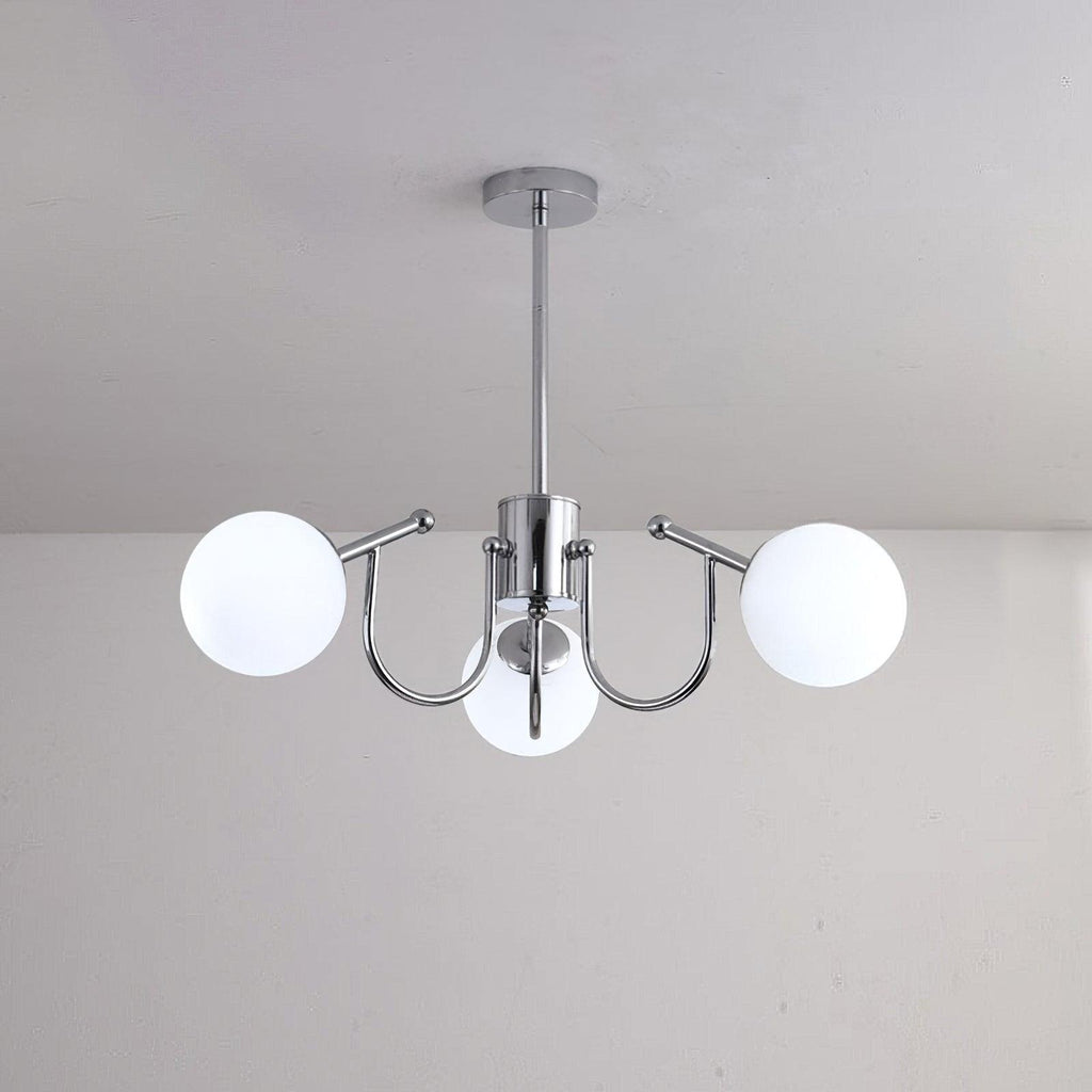 Aurora Chandelier Globe Chrome Modern