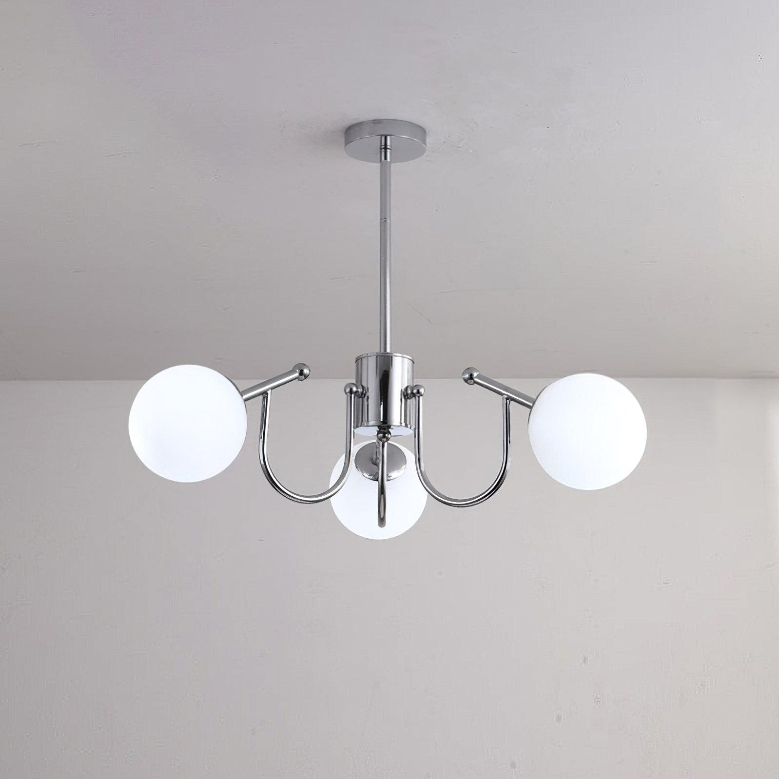 Aurora Chandelier Globe Chrome Modern
