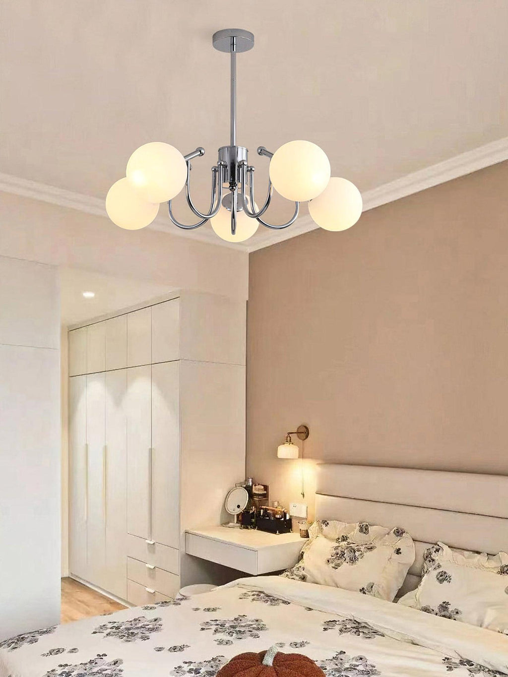 Aurora Chandelier Globe Chrome Modern