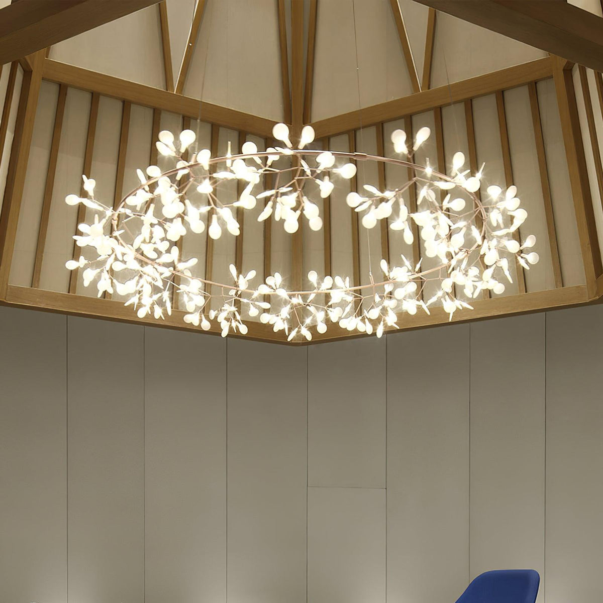 Olivia Unique Round Sputnik Art Deco Firefly Chandelier Living Room/ Bedroom