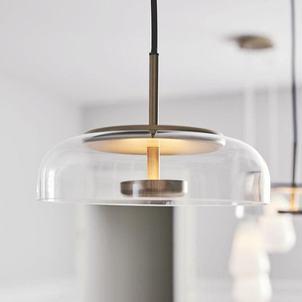 Lustra Pendant Lamp Transparent Glass Sleek