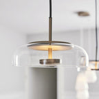 Lustra Pendant Lamp Transparent Glass Sleek