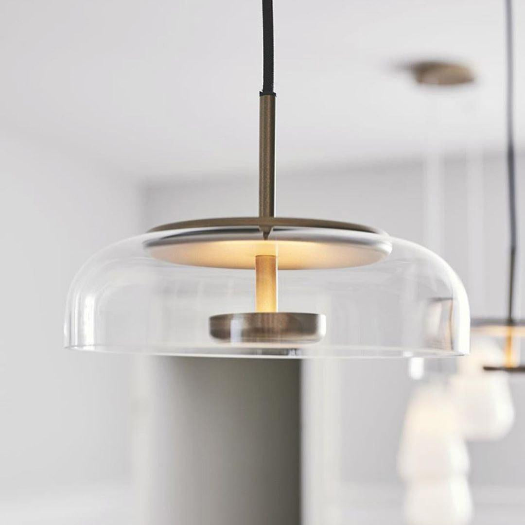 Lustra Pendant Lamp Transparent Glass Sleek
