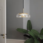 Lustra Pendant Lamp Transparent Glass Sleek