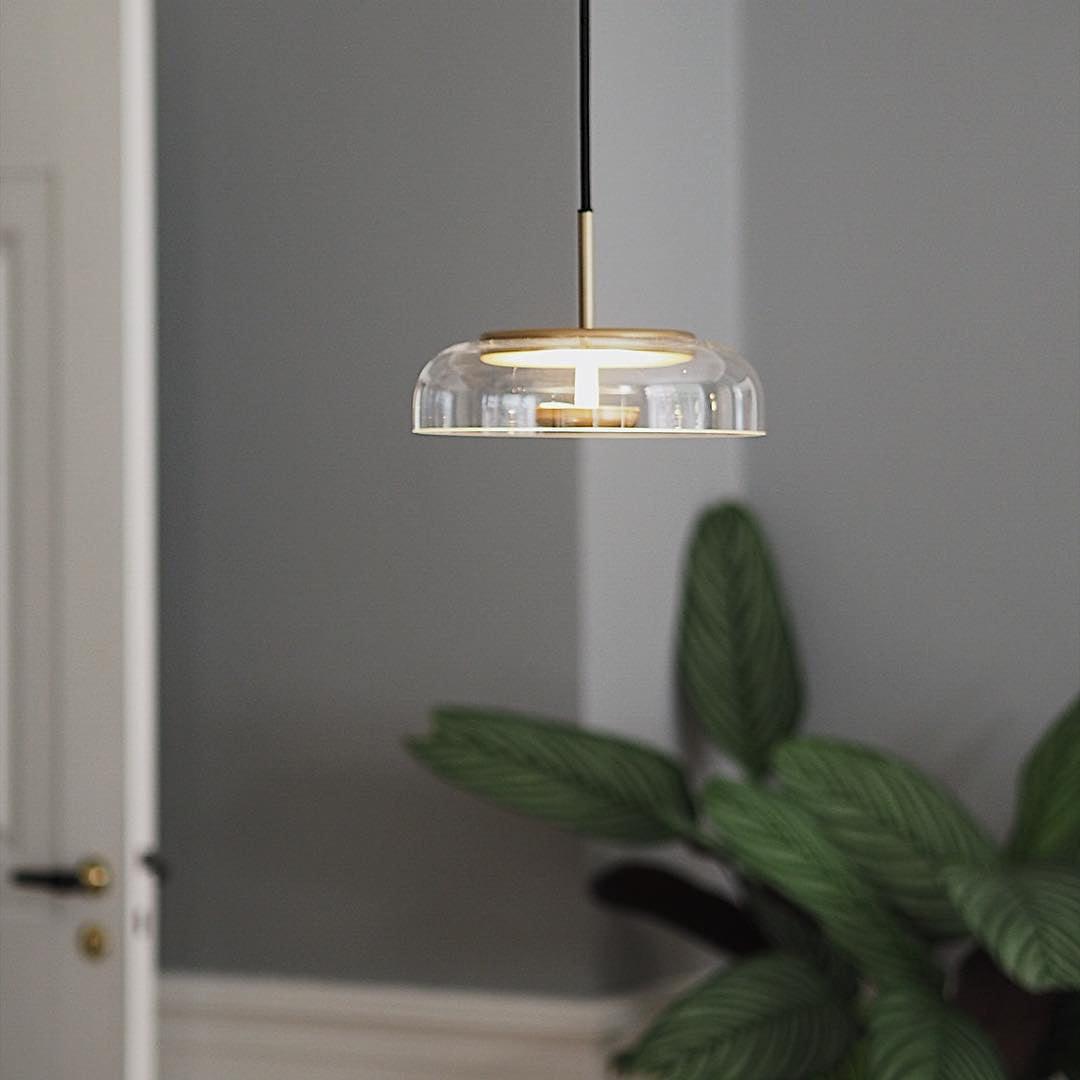 Lustra Pendant Lamp Transparent Glass Sleek