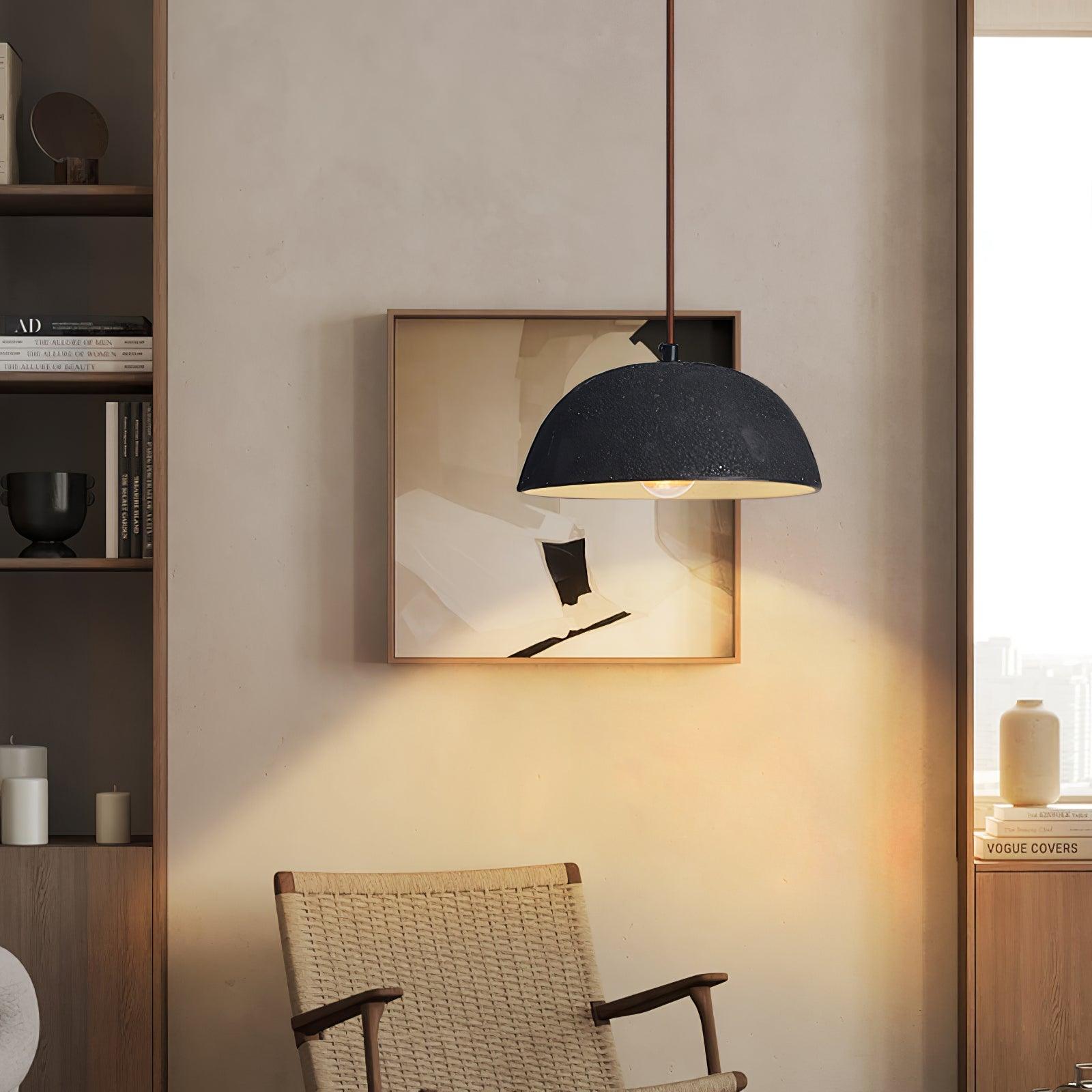 Dome Vintage Wood Pendant Lamp