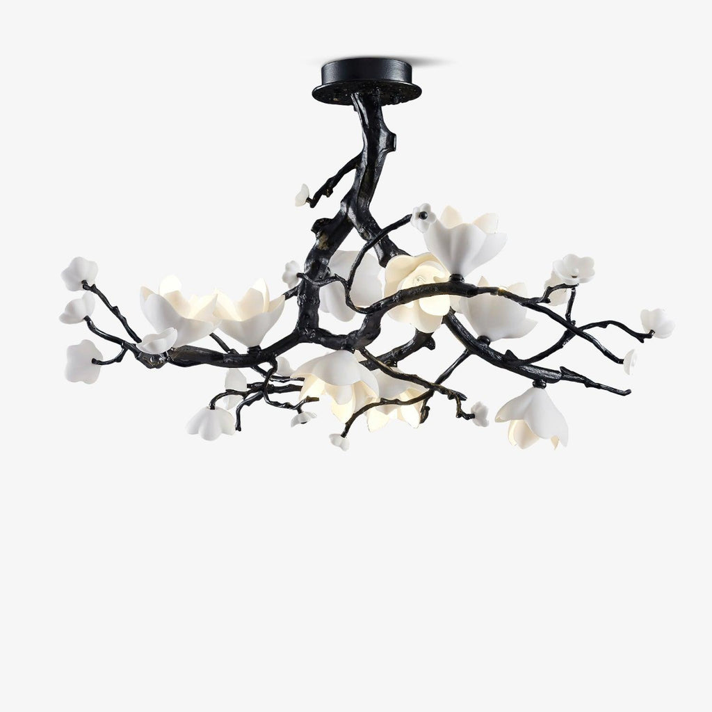 Lustra Pendant Lamp Black Copper Tree Wild Fruits