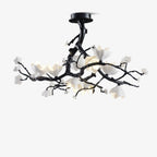 Lustra Pendant Lamp Black Copper Tree Wild Fruits