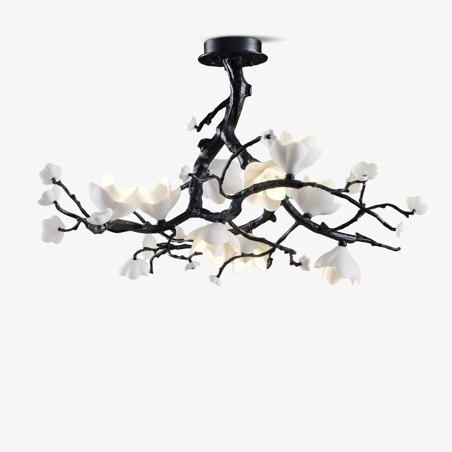 Lustra Pendant Lamp Black Copper Tree Wild Fruits