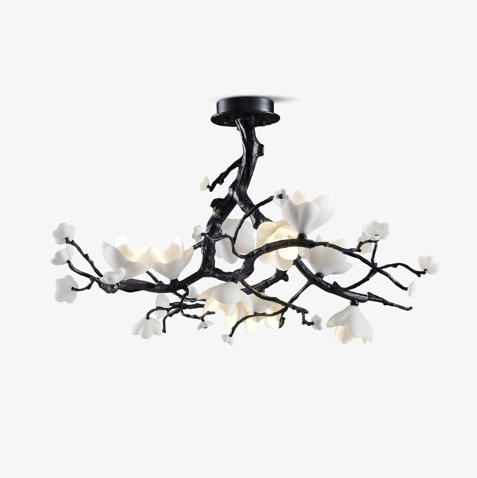 Lustra Pendant Lamp Black Copper Tree Wild Fruits