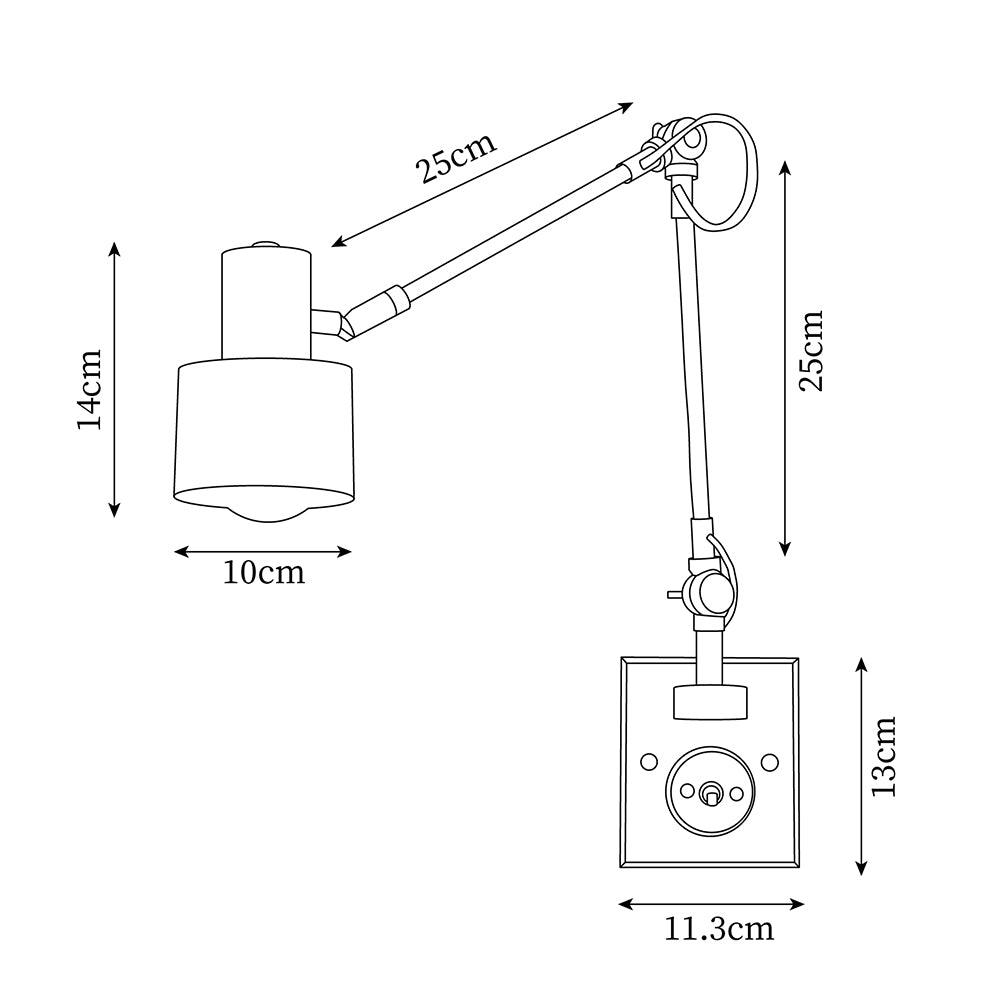 Blair Wall Lamp Swing Arm Dome