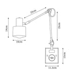 Blair Wall Lamp Swing Arm Dome
