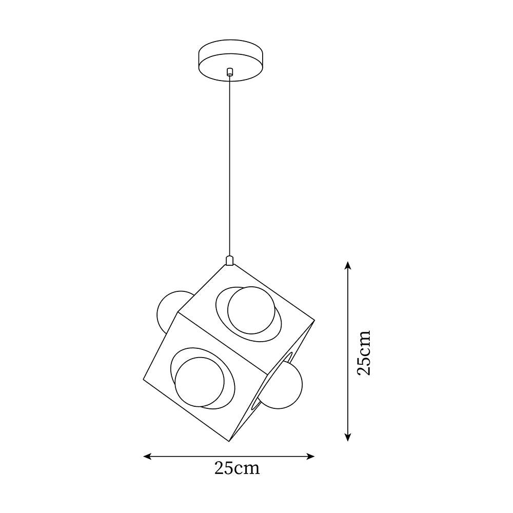 Block Pendant Lamp Cubic Minimalist