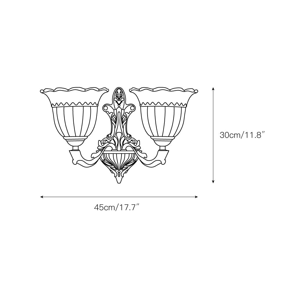 Sifuvyd Luxury Flower Brass Glass Sconce