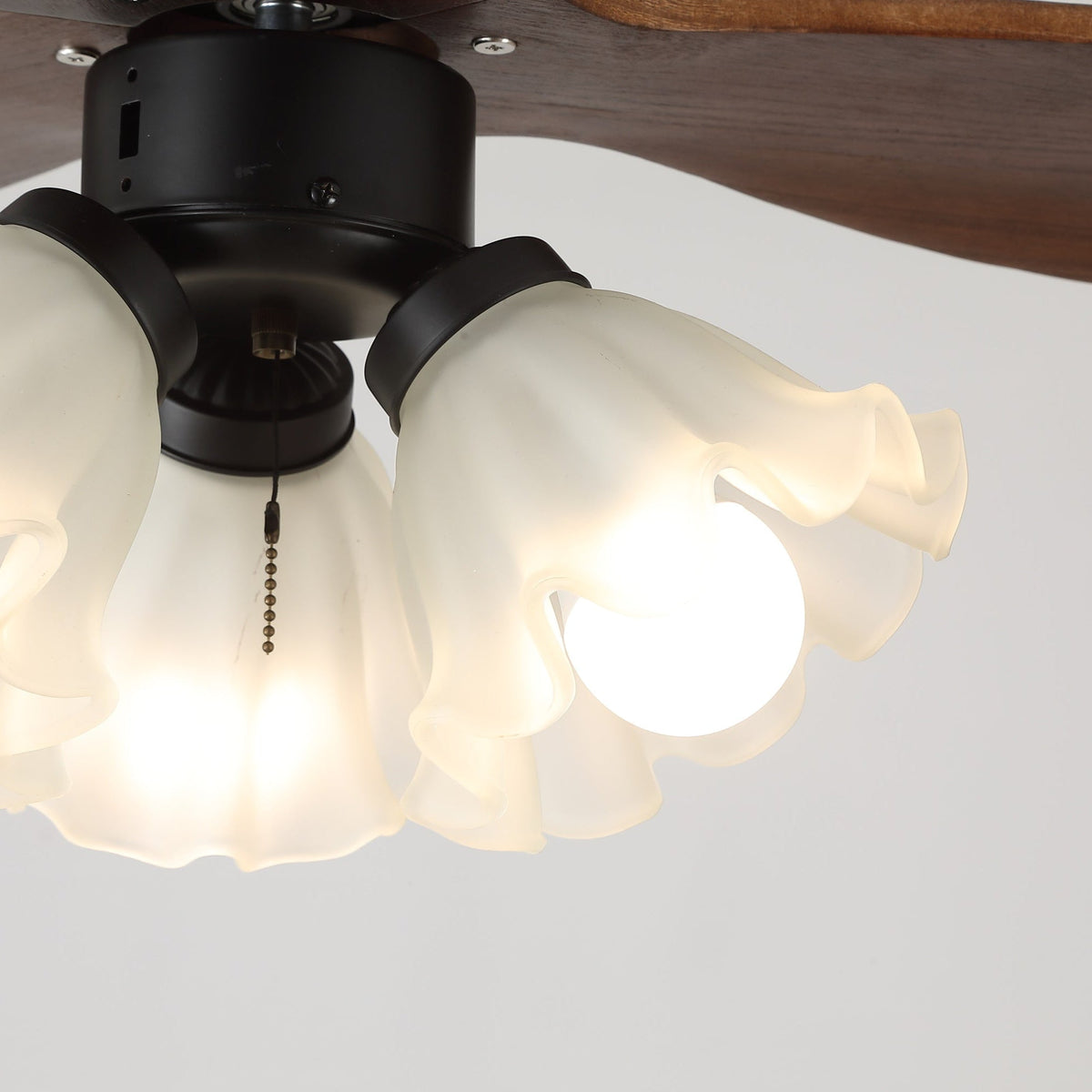 Bloom Modern Minimalist Wood Ceiling Fan Light