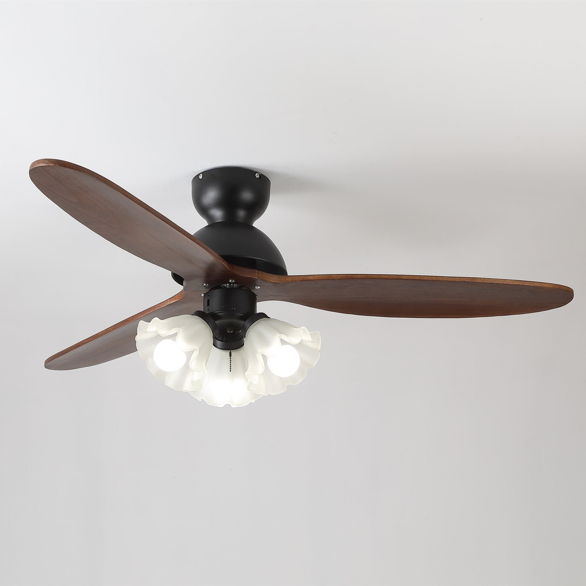 Bloom Modern Minimalist Wood Ceiling Fan Light