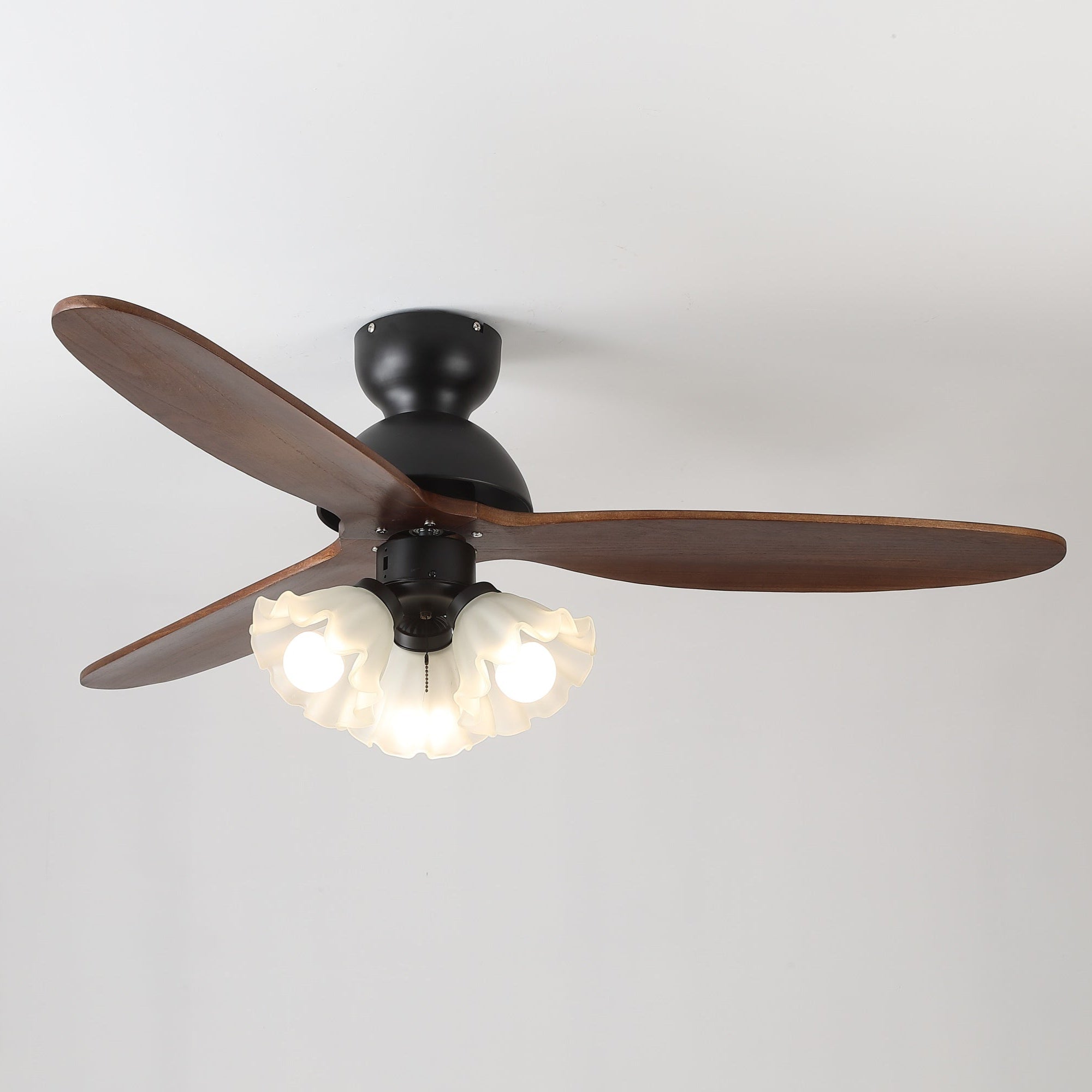 Bloom Modern Minimalist Wood Ceiling Fan Light