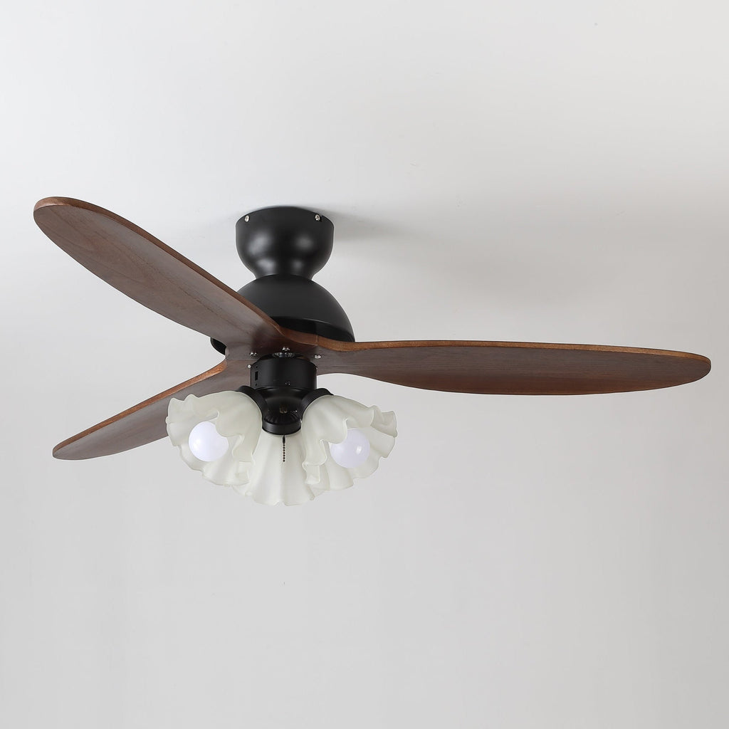 Bloom Modern Minimalist Wood Ceiling Fan Light