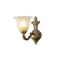 Sifuvyd Luxury Flower Brass Glass Sconce